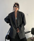 Striped Buttonless Jacket